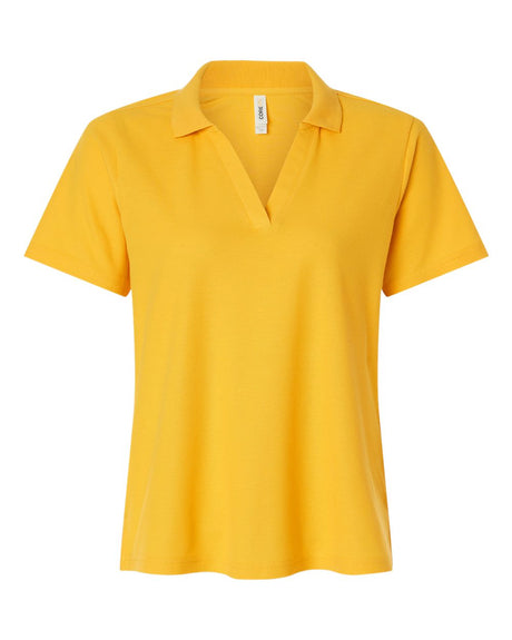 CORE365 Women's Resolve CVC Performance Pique Polo. CE106W - Campus Gold