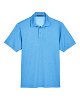 Devon & Jones Men's CrownLux Performance® Address Mélange Polo. DG22 - Ocean Blue Melange