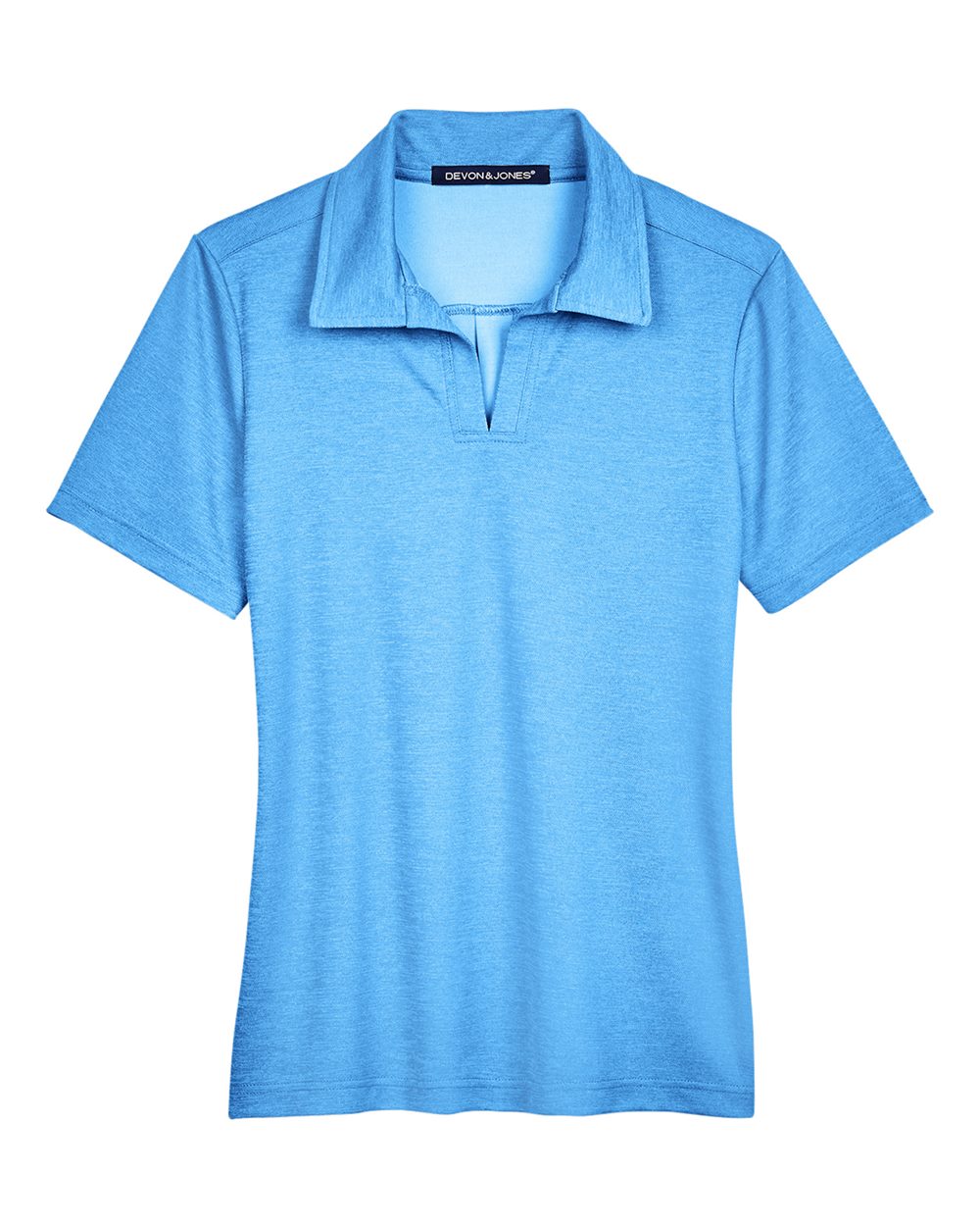 Devon & Jones Women's CrownLux Performance® Address Melange Polo. DG22W - Ocean Blue Melange
