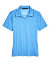 Devon & Jones Women's CrownLux Performance® Address Melange Polo. DG22W - Ocean Blue Melange