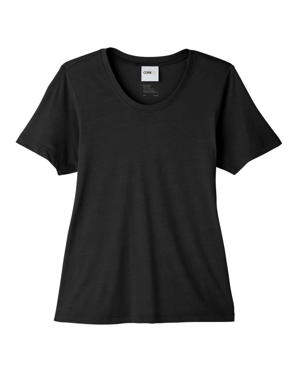 CORE365 Women's Fusion ChromaSoft™ Performance T-Shirt. CE111W - Black