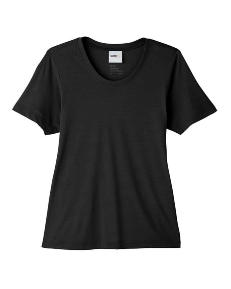 CORE365 Women's Fusion ChromaSoft™ Performance T-Shirt. CE111W - Black