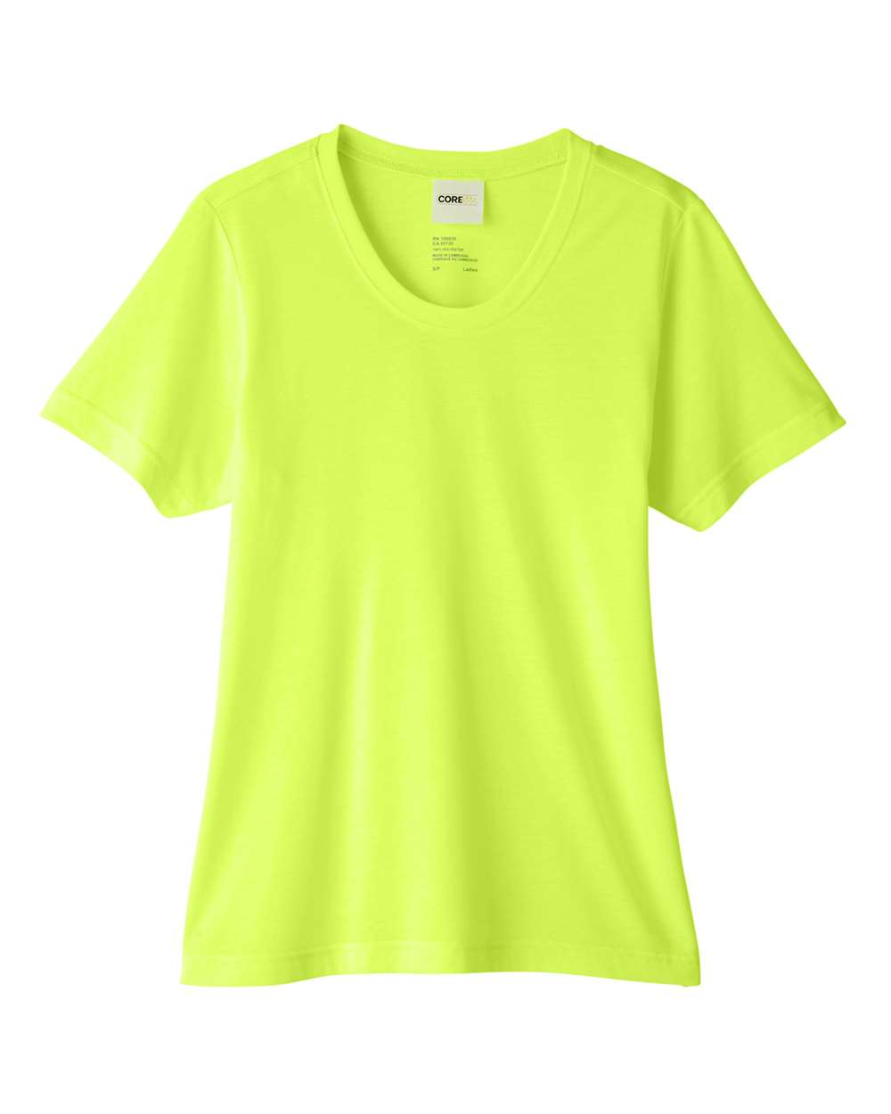CORE365 Women's Fusion ChromaSoft™ Performance T-Shirt. CE111W - Safety Yellow
