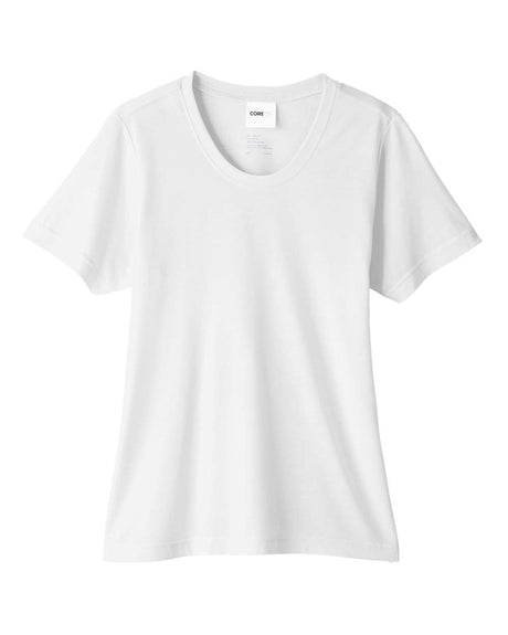 CORE365 Women's Fusion ChromaSoft™ Performance T-Shirt. CE111W - White