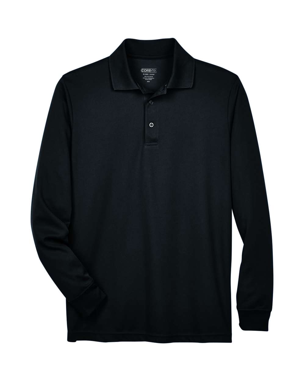 CORE365 Men's Pinnacle Performance Long Sleeve Piqué Polo. 88192 - Black