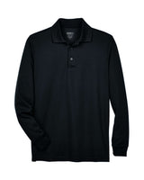 CORE365 Men's Pinnacle Performance Long Sleeve Piqué Polo. 88192 - Black