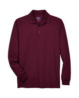 CORE365 Men's Pinnacle Performance Long Sleeve Piqué Polo. 88192 - Burgundy