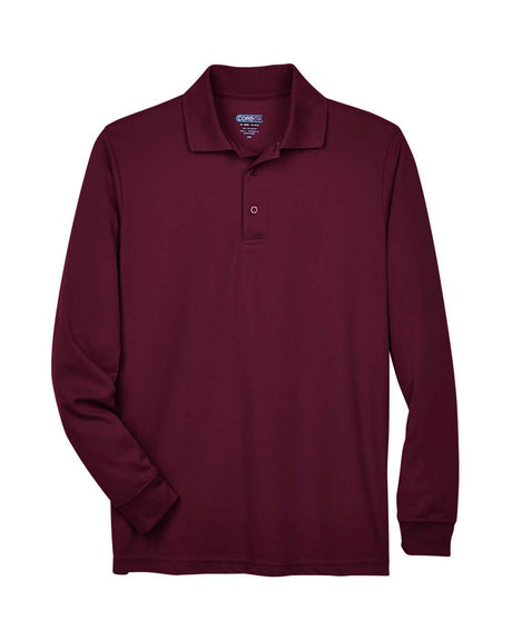 CORE365 Men's Pinnacle Performance Long Sleeve Piqué Polo. 88192 - Burgundy
