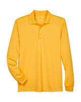 CORE365 Men's Pinnacle Performance Long Sleeve Piqué Polo. 88192 - Campus Gold