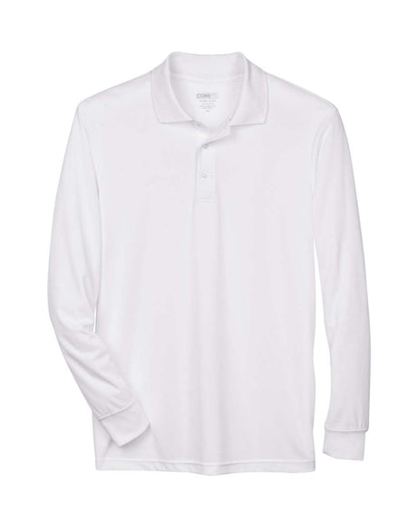 CORE365 Men's Pinnacle Performance Long Sleeve Piqué Polo. 88192 - White