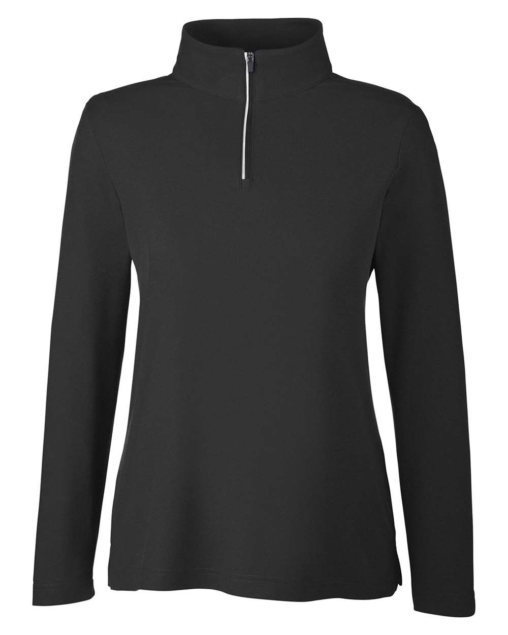 CORE365 Women's Fusion ChromaSoft™ Pique Quarter-Zip Pullover. CE405W - Black
