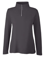 CORE365 Women's Fusion ChromaSoft™ Pique Quarter-Zip Pullover. CE405W - Carbon