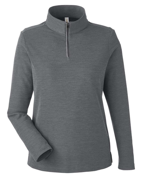 CORE365 Women's Fusion ChromaSoft™ Pique Quarter-Zip Pullover. CE405W - Carbon Heather