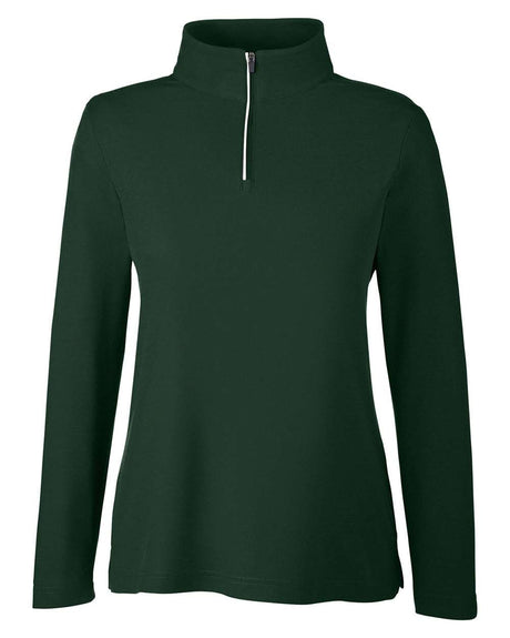 CORE365 Women's Fusion ChromaSoft™ Pique Quarter-Zip Pullover. CE405W - Forest