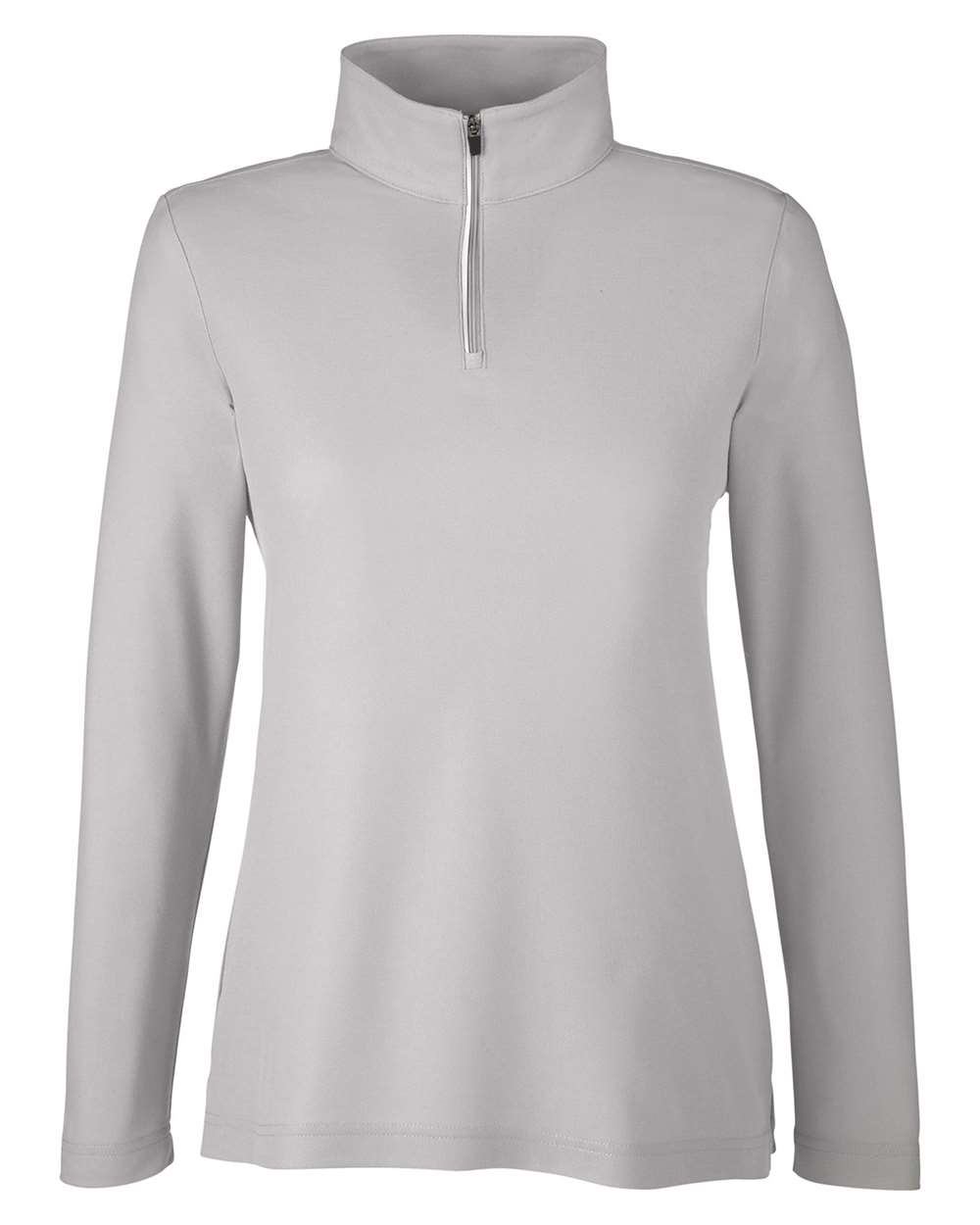 CORE365 Women's Fusion ChromaSoft™ Pique Quarter-Zip Pullover. CE405W - Platinum