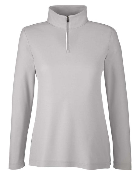 CORE365 Women's Fusion ChromaSoft™ Pique Quarter-Zip Pullover. CE405W - Platinum