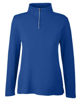 CORE365 Women's Fusion ChromaSoft™ Pique Quarter-Zip Pullover. CE405W - True Royal