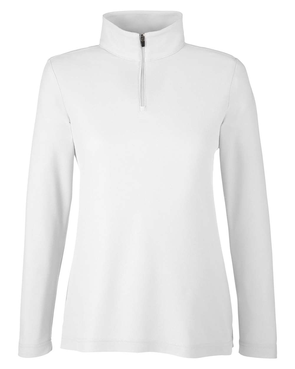 CORE365 Women's Fusion ChromaSoft™ Pique Quarter-Zip Pullover. CE405W - White