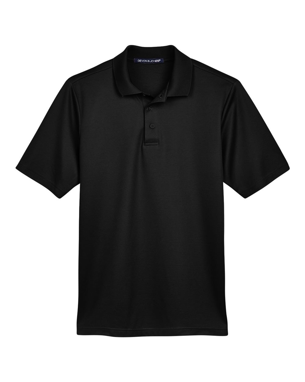 Devon & Jones Men's CrownLux Performance® Plaited Polo. DG20 - Black