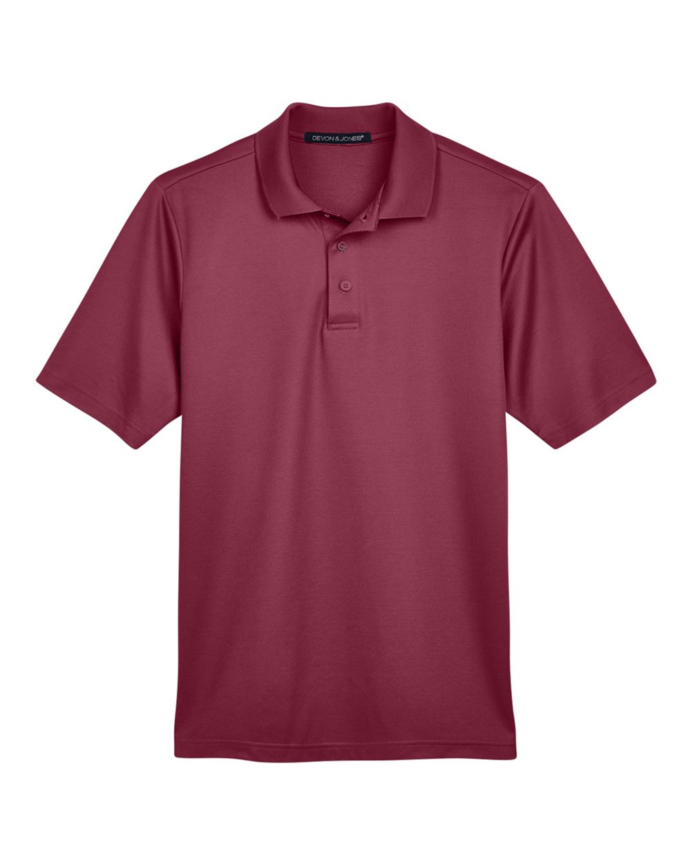 Devon & Jones Men's CrownLux Performance® Plaited Polo. DG20 - Burgundy