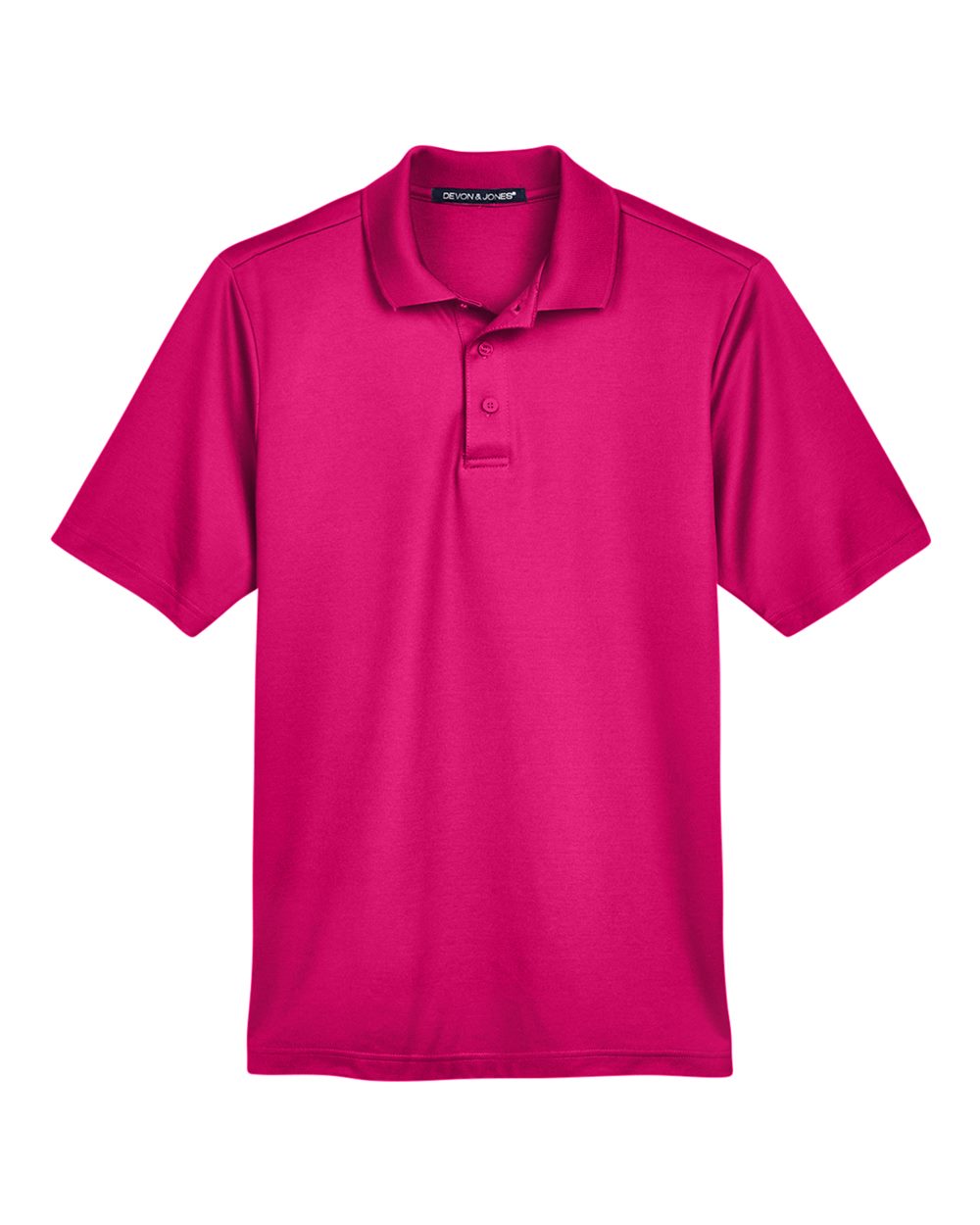 Devon & Jones Men's CrownLux Performance® Plaited Polo. DG20 - Crown Raspberry