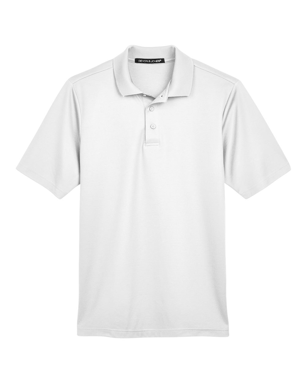 Devon & Jones Men's CrownLux Performance® Plaited Polo. DG20 - White