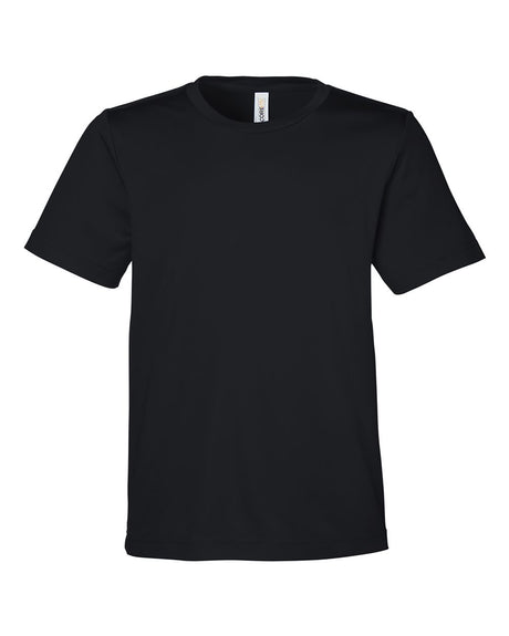 CORE365 Youth Capital Performance T-Shirt. CE10Y - Black