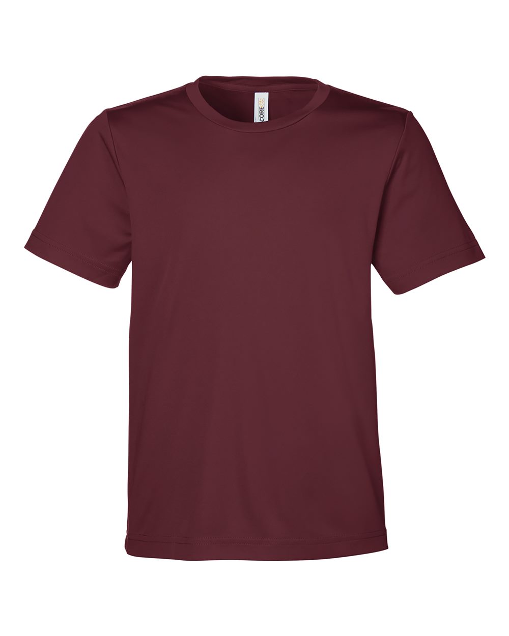 CORE365 Youth Capital Performance T-Shirt. CE10Y - Burgundy