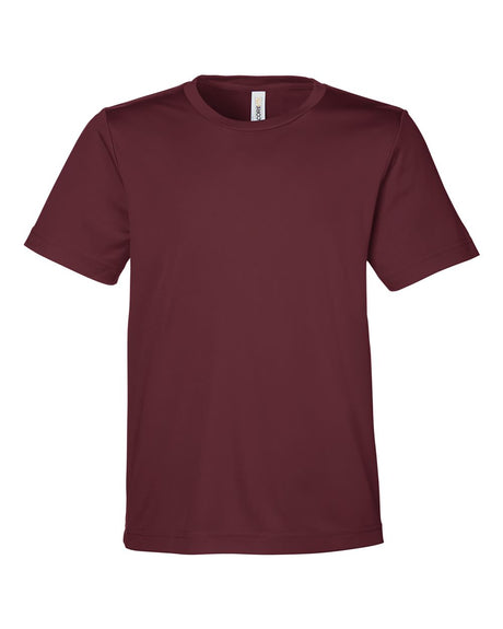 CORE365 Youth Capital Performance T-Shirt. CE10Y - Burgundy