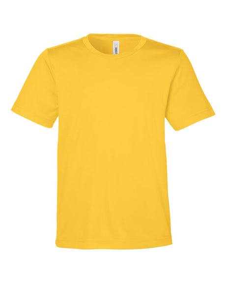CORE365 Youth Capital Performance T-Shirt. CE10Y - Campus Gold