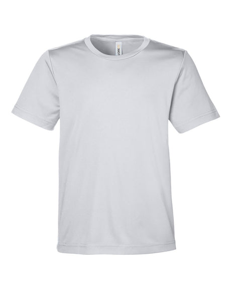 CORE365 Youth Capital Performance T-Shirt. CE10Y - Platinum