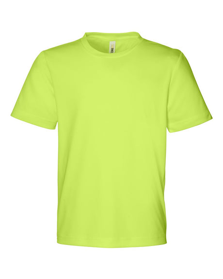 CORE365 Youth Capital Performance T-Shirt. CE10Y - Safety Yellow