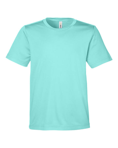 CORE365 Youth Capital Performance T-Shirt. CE10Y - Sea Glass