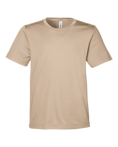 CORE365 Youth Capital Performance T-Shirt. CE10Y - Stone