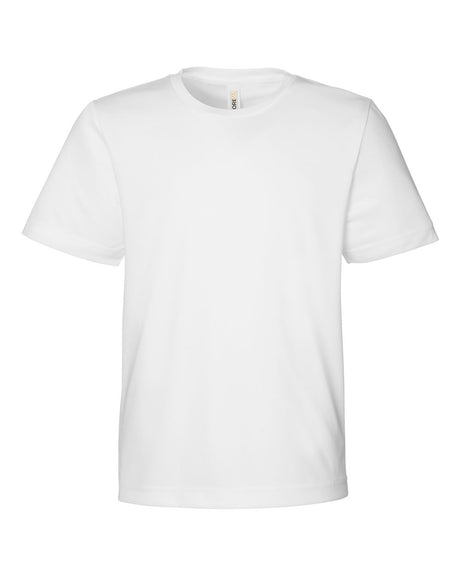 CORE365 Youth Capital Performance T-Shirt. CE10Y - White
