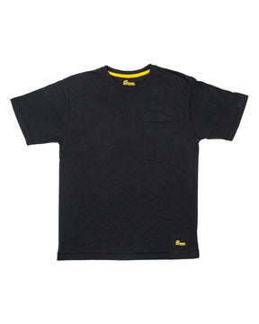 Berne Apparel Men's Lightweight Performance Pocket T-Shirt. BSM38 - Black