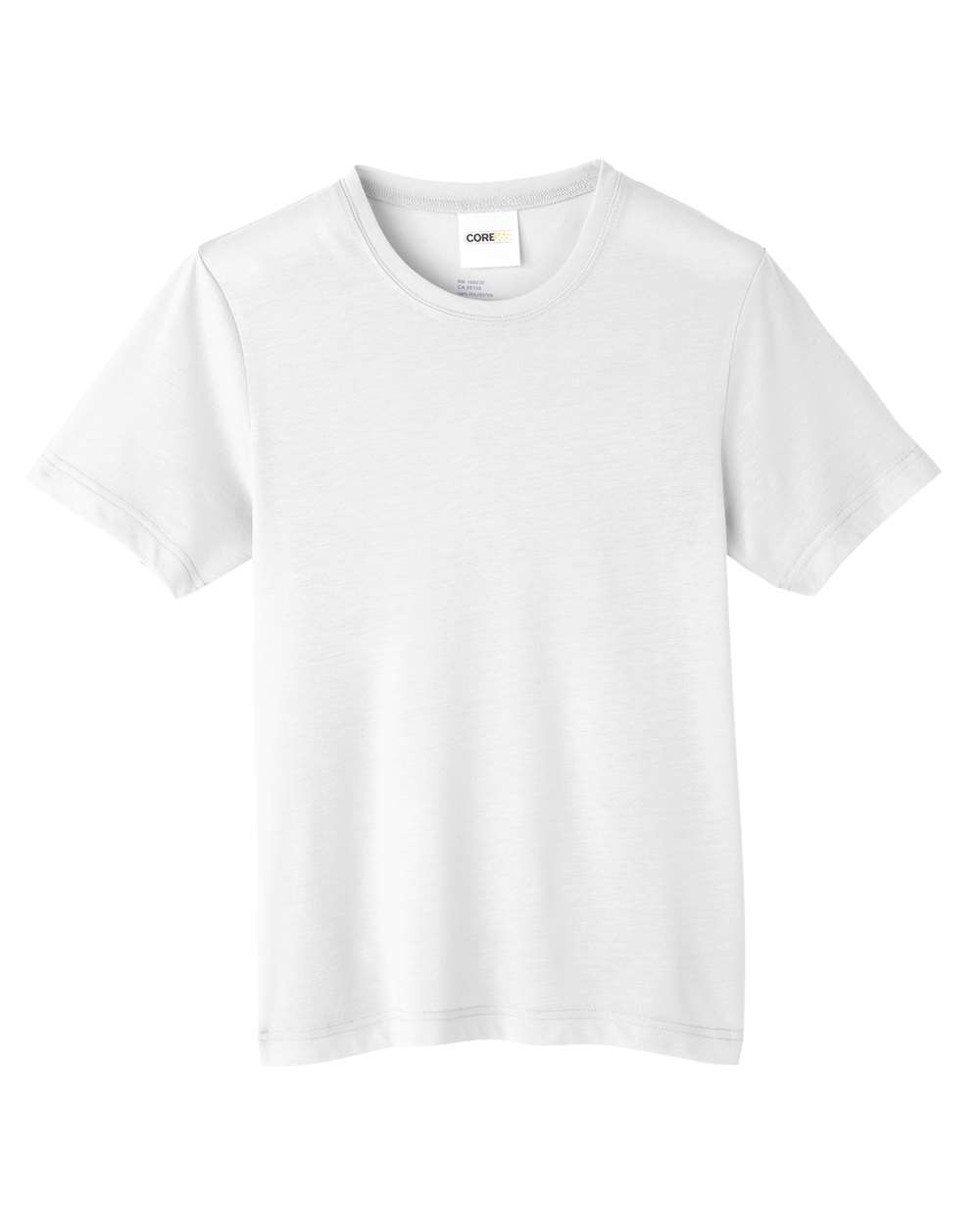 CORE365 Youth Fusion ChromaSoft™ Performance T-Shirt. CE111Y - White