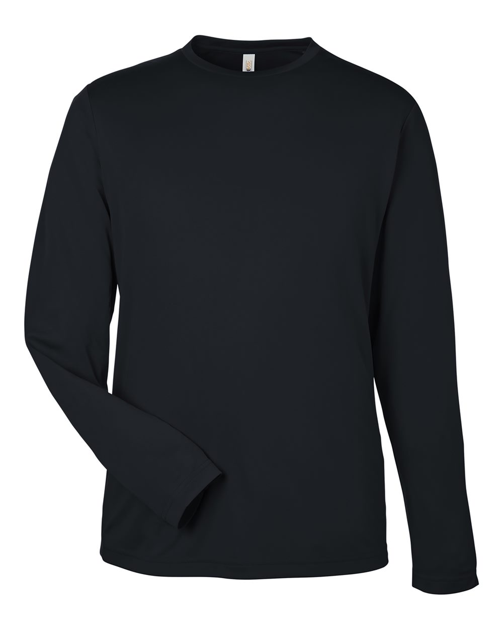CORE365 Unisex Capital Long Sleeve Performance T-Shirt. CE10L - Black