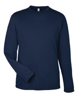 CORE365 Unisex Capital Long Sleeve Performance T-Shirt. CE10L - Classic Navy