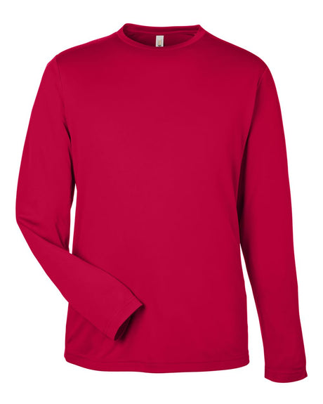 CORE365 Unisex Capital Long Sleeve Performance T-Shirt. CE10L - Classic Red