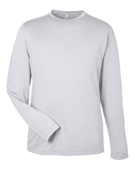 CORE365 Unisex Capital Long Sleeve Performance T-Shirt. CE10L - Platinum