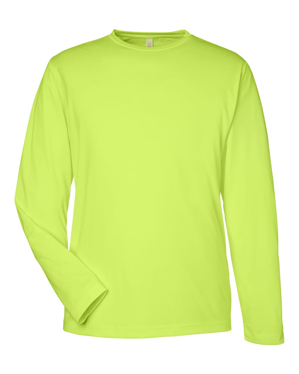 CORE365 Unisex Capital Long Sleeve Performance T-Shirt. CE10L - Safety Yellow