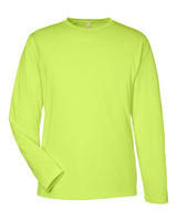 CORE365 Unisex Capital Long Sleeve Performance T-Shirt. CE10L - Safety Yellow