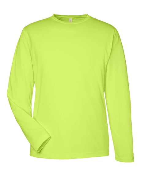 CORE365 Unisex Capital Long Sleeve Performance T-Shirt. CE10L - Safety Yellow