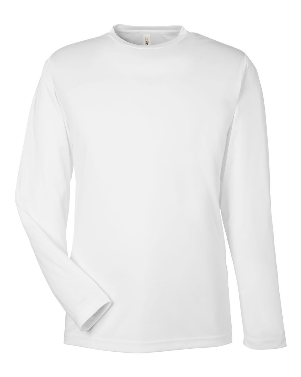 CORE365 Unisex Capital Long Sleeve Performance T-Shirt. CE10L - White