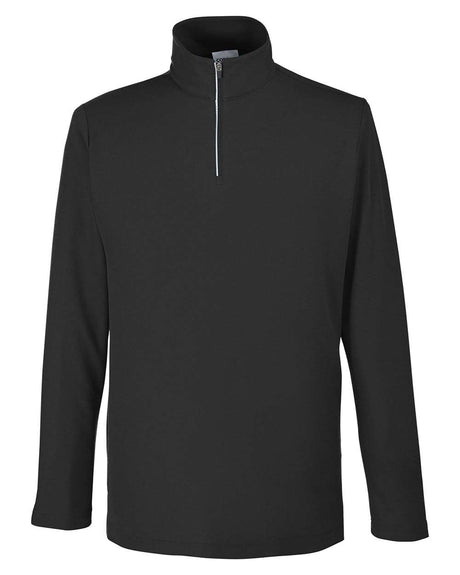CORE365 Men's Fusion ChromaSoft™ Pique Quarter-Zip Pullover. CE405 - Black