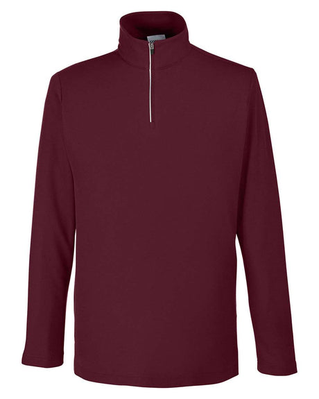 CORE365 Men's Fusion ChromaSoft™ Pique Quarter-Zip Pullover. CE405 - Burgundy