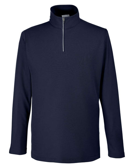 CORE365 Men's Fusion ChromaSoft™ Pique Quarter-Zip Pullover. CE405 - Classic Navy