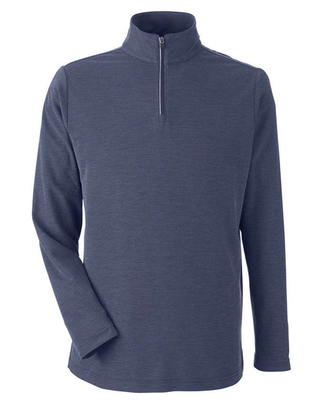 CORE365 Men's Fusion ChromaSoft™ Pique Quarter-Zip Pullover. CE405 - Classic Navy Heather