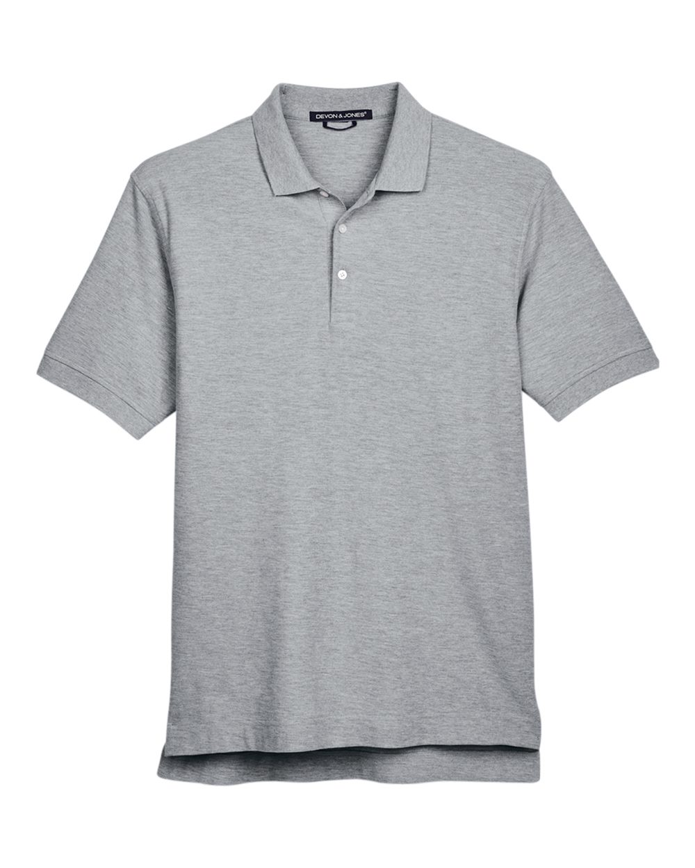 Devon & Jones Men's Pima Piqué Polo. D100 - Grey Heather